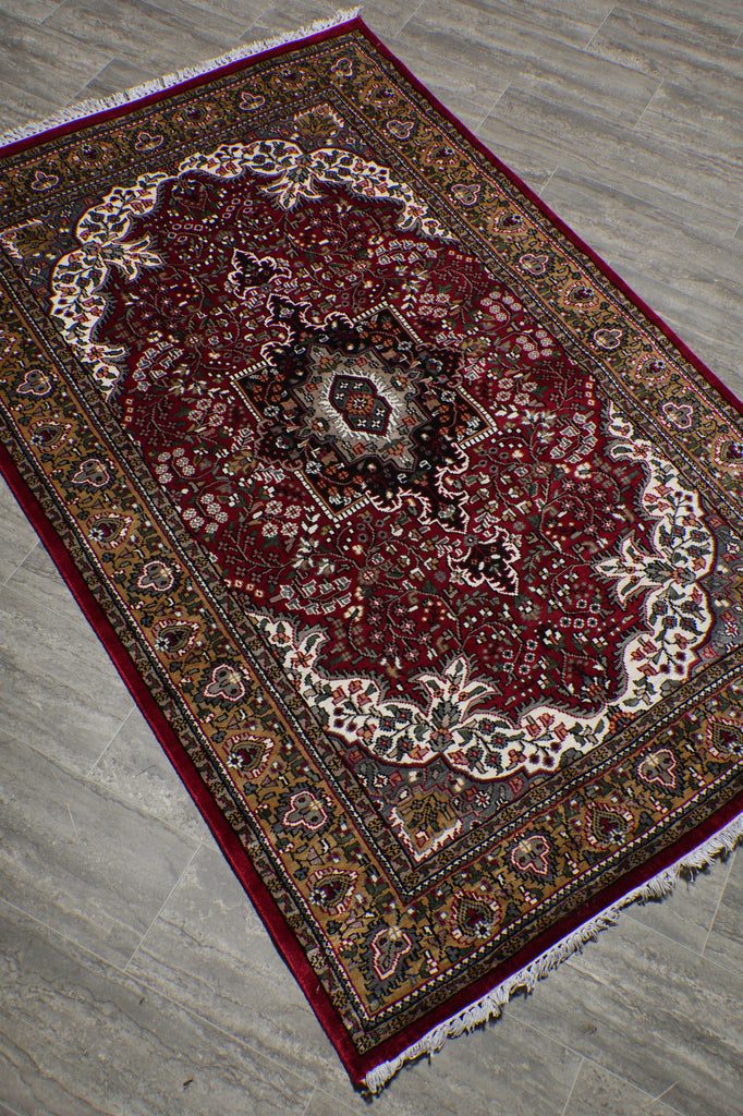4 x 6 Kashmar Silk Handmade Soft Rug #F-3358
