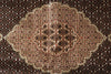 Load image into Gallery viewer, 5.5 x 8 Black Tabriz Mahi Wool and Silk Handmade Rug #F-4454