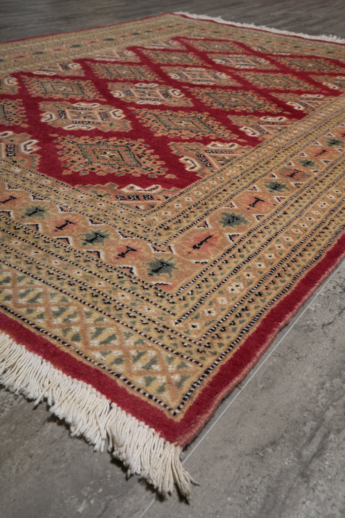 4 x 6 Hand-Knotted Jaldar Bokhara Rug #F-3111