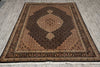 Load image into Gallery viewer, 5.5 x 8 Black Tabriz Mahi Wool and Silk Handmade Rug #F-4454