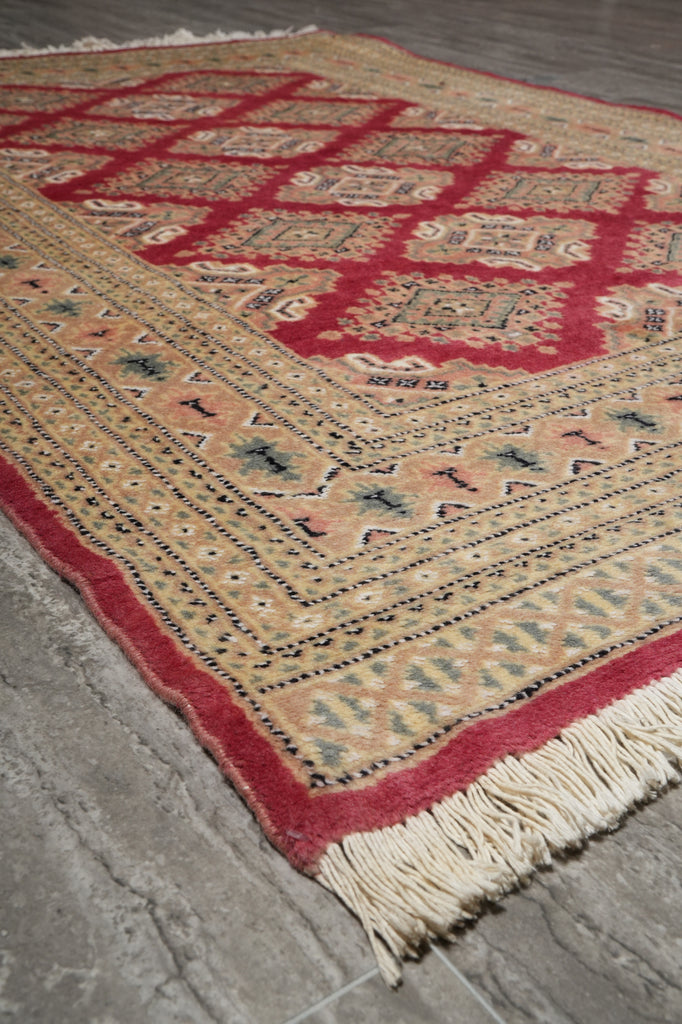 4 x 6 Hand-Knotted Jaldar Bokhara Rug #F-3111