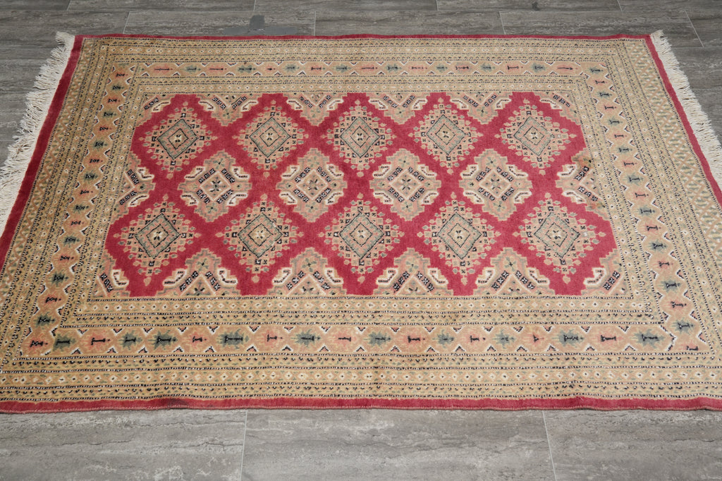 4 x 6 Hand-Knotted Jaldar Bokhara Rug #F-3111