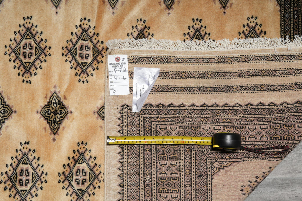 4 x 6 Quality Jaldar Bokhara Rug Imported Pakistan #F-3112