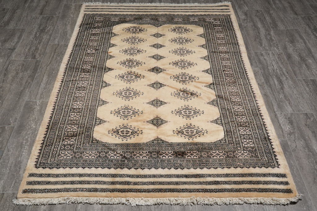 4 x 6 Quality Jaldar Bokhara Rug Imported Pakistan #F-3112