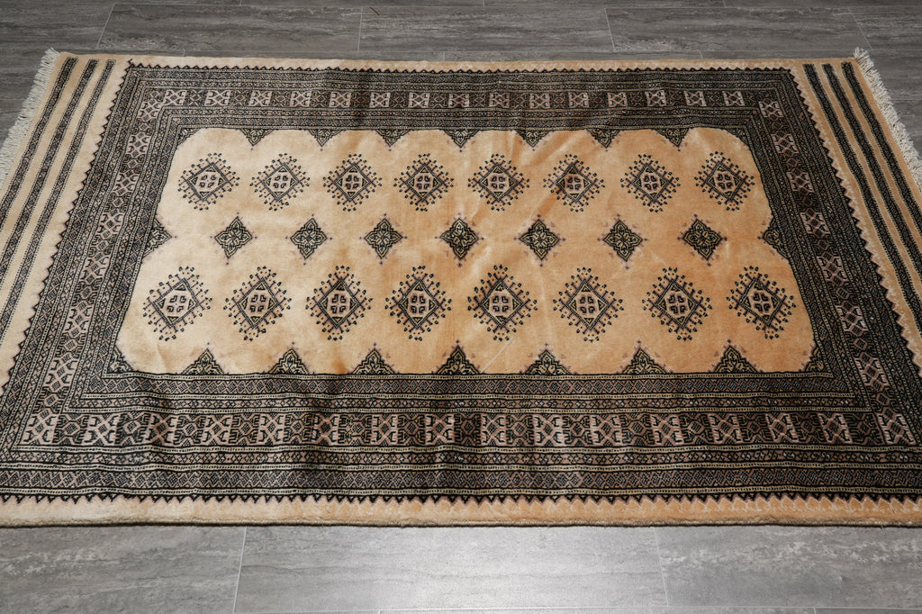 4 x 6 Quality Jaldar Bokhara Rug Imported Pakistan #F-3112