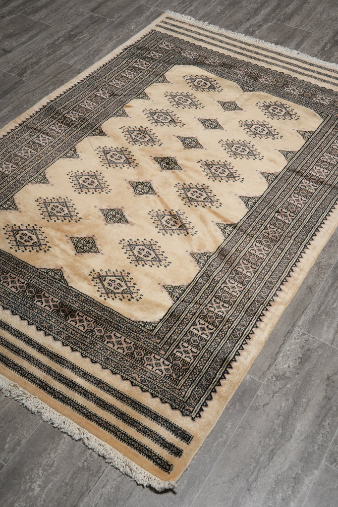 4 x 6 Quality Jaldar Bokhara Rug Imported Pakistan #F-3112
