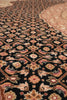 Load image into Gallery viewer, 7.9 x 9.9 Black Area Rug High Quality Handmade Wool Silk #F-4456