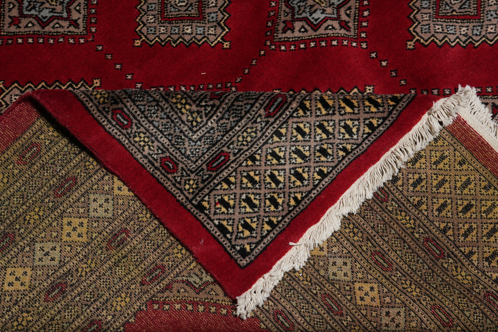 6.6 x 9 Handmade Jaldar Bokhara Rug Imported Pakistan #F-3361