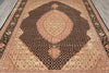 Load image into Gallery viewer, 7.9 x 9.9 Black Area Rug High Quality Handmade Wool Silk #F-4456