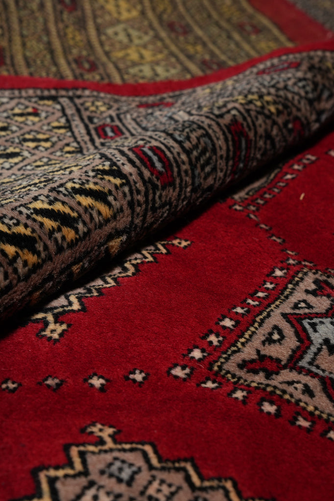 6.6 x 9 Handmade Jaldar Bokhara Rug Imported Pakistan #F-3361