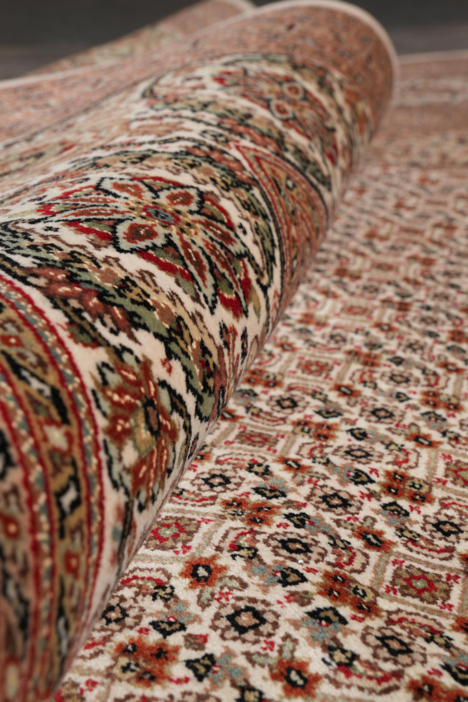 9.9 x 13.3  Quality Handmade Wool and Silk Rug Mahi Tabriz #F-4156