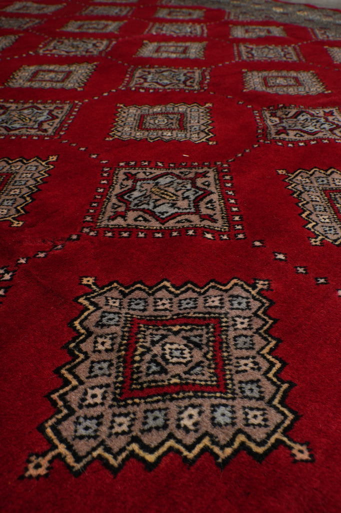 6.6 x 9 Handmade Jaldar Bokhara Rug Imported Pakistan #F-3361