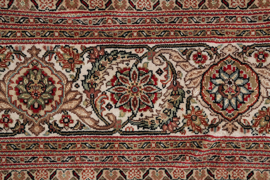 9.9 x 13.3  Quality Handmade Wool and Silk Rug Mahi Tabriz #F-4156