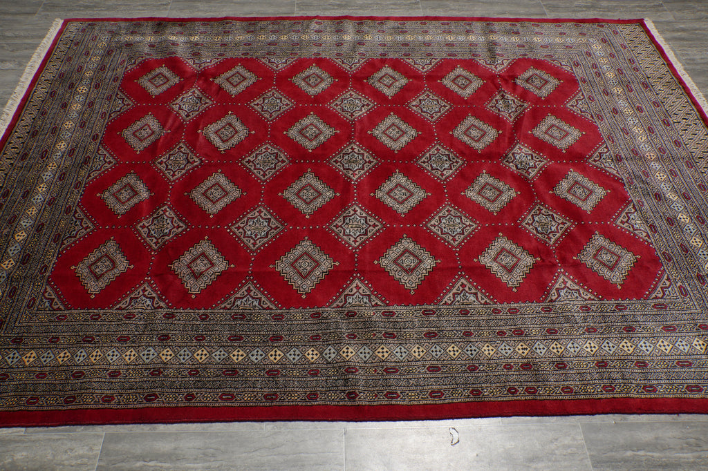 6.6 x 9 Handmade Jaldar Bokhara Rug Imported Pakistan #F-3361