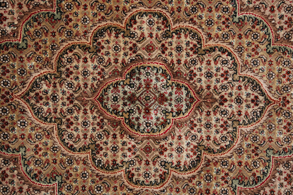 9.9 x 13.3  Quality Handmade Wool and Silk Rug Mahi Tabriz #F-4156