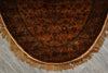 Load image into Gallery viewer, 4 x 6 Oval Silk Handmade Rug Over Dye Gold #51060