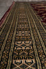 Load image into Gallery viewer, 4 x 6 New Hand-Knotted Jaldar Bokhara Rug Burgundy Green #B-75601
