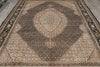 Load image into Gallery viewer, 9 x 12 High Quality Wool and Silk Handmade Area Carpet Black #PIX-8374
