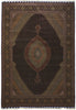 Load image into Gallery viewer, 11.3 x 16.3 Authentic Signed Persian Tabriz Mahi Super Fine Quality 400 KPSI Silk &amp; Wool Rug Black 400KPSI #PIX-20629