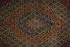 Load image into Gallery viewer, 11.3 x 16.3 Authentic Signed Persian Tabriz Mahi Super Fine Quality 400 KPSI Silk &amp; Wool Rug Black 400KPSI #PIX-20629