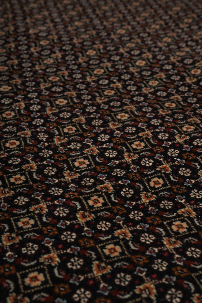 11.3 x 16.3 Authentic Signed Persian Tabriz Mahi Super Fine Quality 400 KPSI Silk & Wool Rug Black 400KPSI #PIX-20629