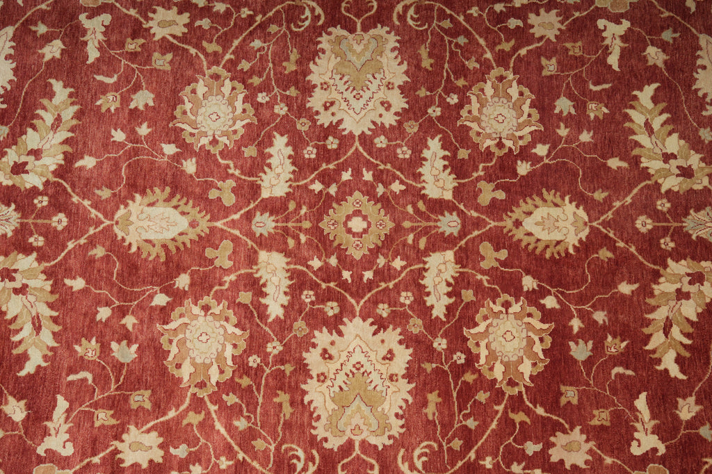 10 x 17 New Hand-Knotted Agra Rug Rust Green Gold #PIX-6763