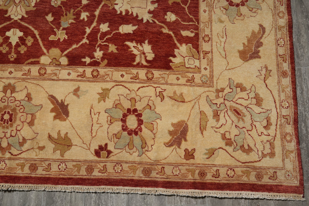 10 x 17 New Hand-Knotted Agra Rug Rust Green Gold #PIX-6763
