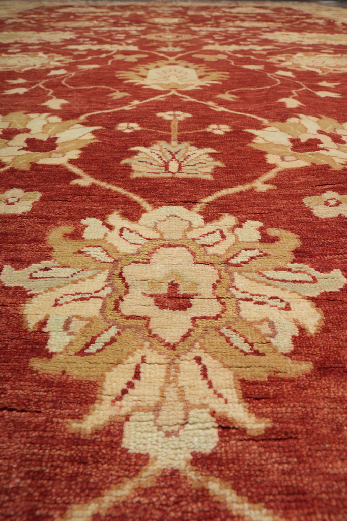 10 x 17 New Hand-Knotted Agra Rug Rust Green Gold #PIX-6763