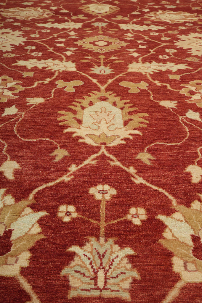 10 x 17 New Hand-Knotted Agra Rug Rust Green Gold #PIX-6763