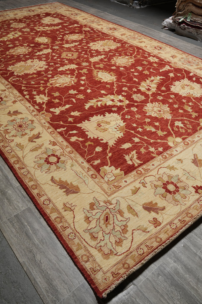10 x 17 New Hand-Knotted Agra Rug Rust Green Gold #PIX-6763