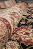 Load image into Gallery viewer, 8.6 x 11.6 Fine Wool and Silk Handmade Tabriz Rug Black #F-4158