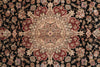 Load image into Gallery viewer, 8.6 x 11.6 Fine Wool and Silk Handmade Tabriz Rug Black #F-4158