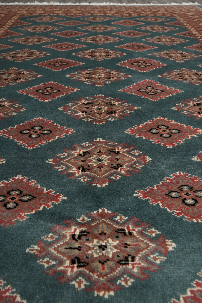 4 x 7 Green Jaldar Bokara Rug #B-78151