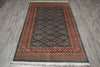 Load image into Gallery viewer, 4 x 7 Green Jaldar Bokara Rug #B-78151
