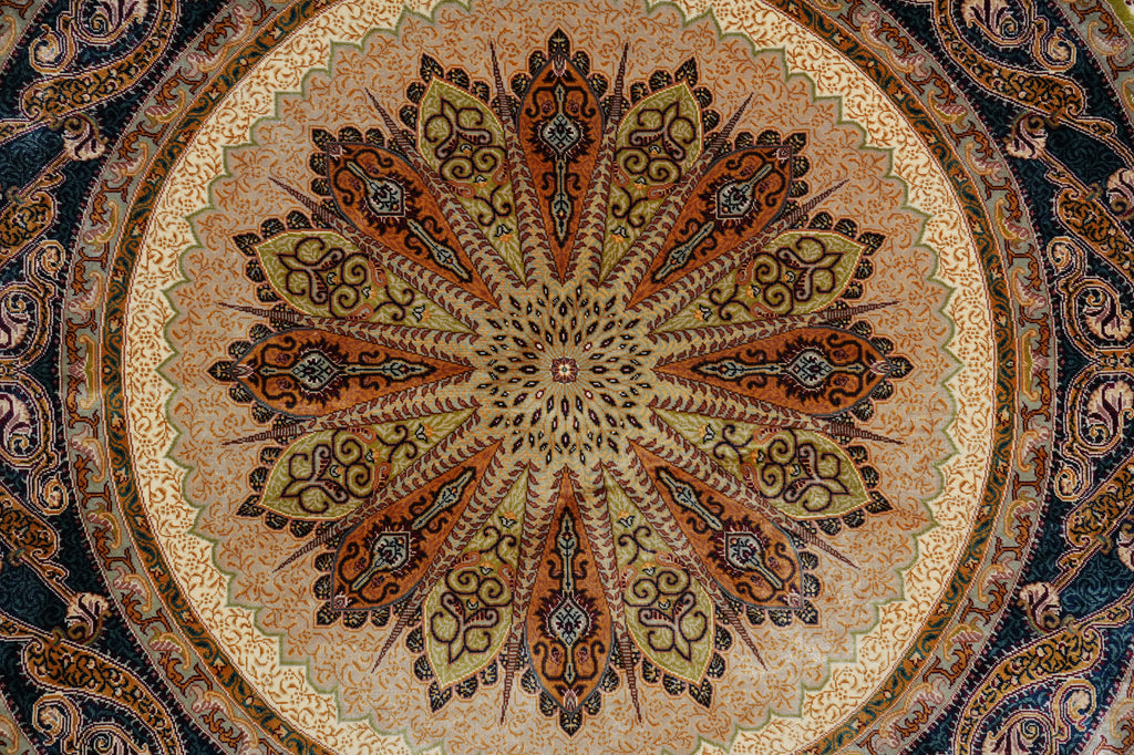 4 x 4 Feet Round Handmade Rug Elegant Fancy Carpet #59529