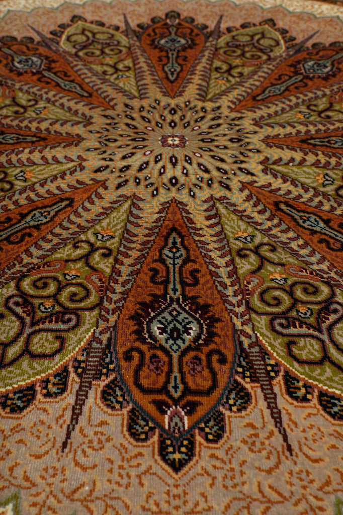 4 x 4 Feet Round Handmade Rug Elegant Fancy Carpet #59529