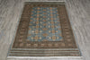 Load image into Gallery viewer, 4 x 6 Hand-Knotted Jaldar Bkara Rug Slate Blue #F-3115