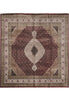 Load image into Gallery viewer, 10 x 10.3 Feet Square High Quality Handmade Arear Rug Wool And Silk Tabriz Mahi Carpet Rich Ruby #F-4459