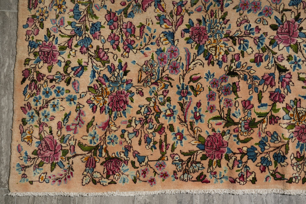 10 x 15 Semi-Antique Persian Kerman Quality Rug Ivory - view 15
