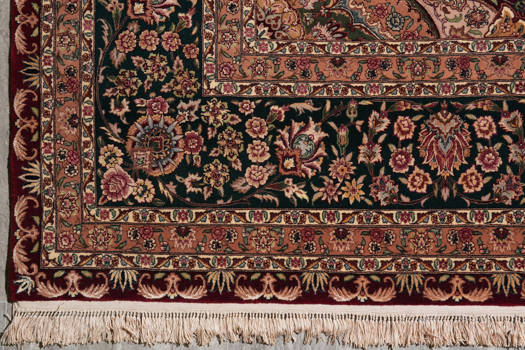 8.9 x 12.6 Super Fine Handmade Rug Wook and Silk on Silk Sino Tabriz #F-4160