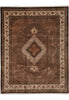 Load image into Gallery viewer, 8 x 10 Dark Chocolate Brown Quality Handmade Area Rug Tabriz Mahi Wool and Silk #F-4460