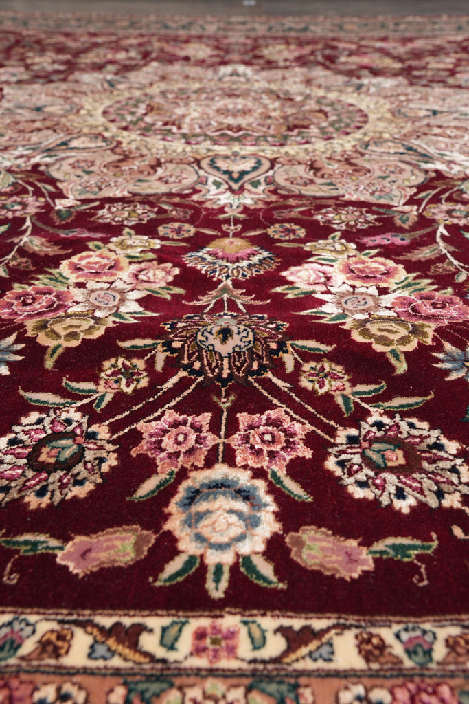 8.9 x 12.6 Super Fine Handmade Rug Wook and Silk on Silk Sino Tabriz #F-4160