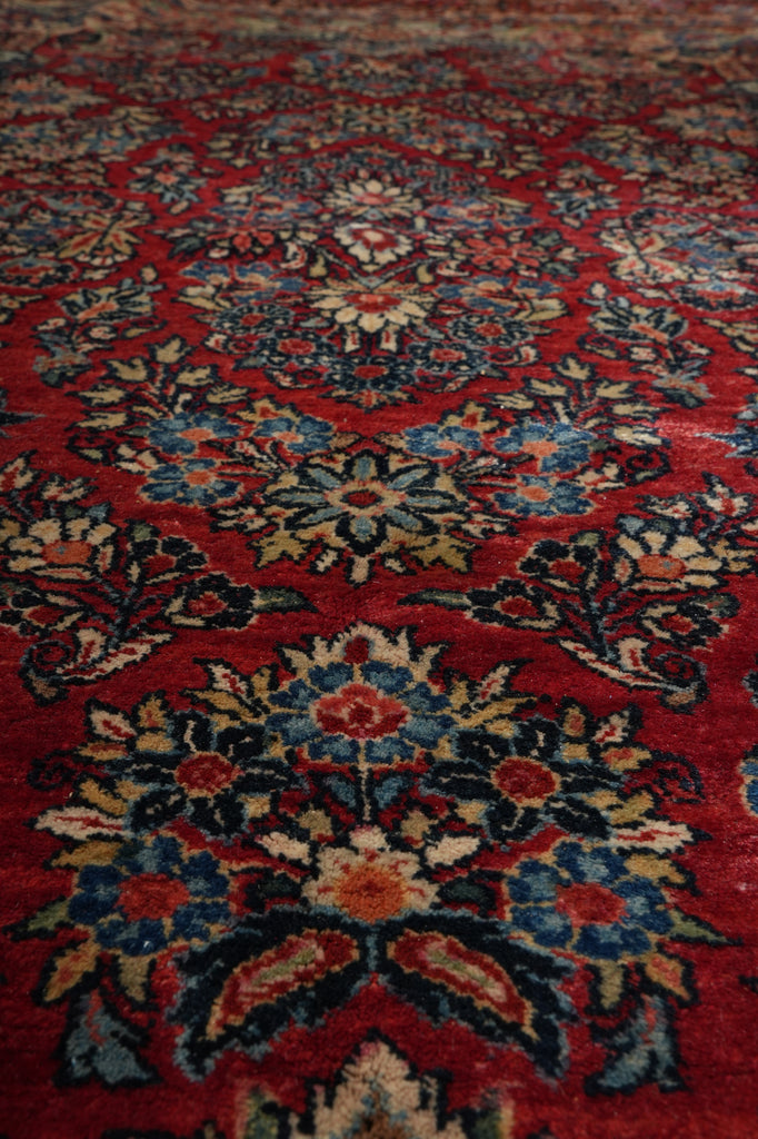 6 x 9 Authentic Antique Persian Sarouk Rug 1950's #F-3108
