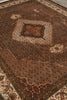 Load image into Gallery viewer, 8 x 10 Dark Chocolate Brown Quality Handmade Area Rug Tabriz Mahi Wool and Silk #F-4460