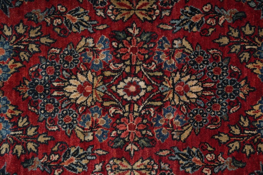 6 x 9 Authentic Antique Persian Sarouk Rug 1950's #F-3108