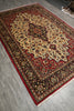 Load image into Gallery viewer, 6.8 x 10 Cream And Red Persian Kashan Rug - view 5