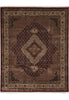 Load image into Gallery viewer, 8 x 9.6 Burgundy Mahi Tabriz Wool and Silk Quality Handmade Area Rug #F-4461