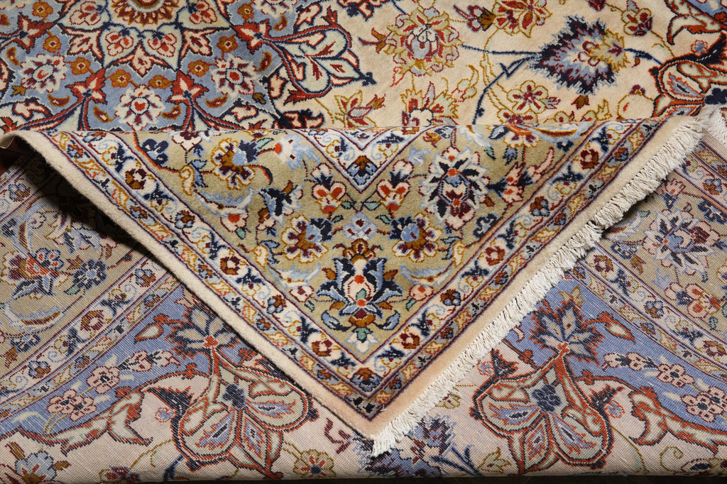 7.8 x 11.7 Persian Hand-Knotted Esfahan Najaf Wool Rug #PIX-11752