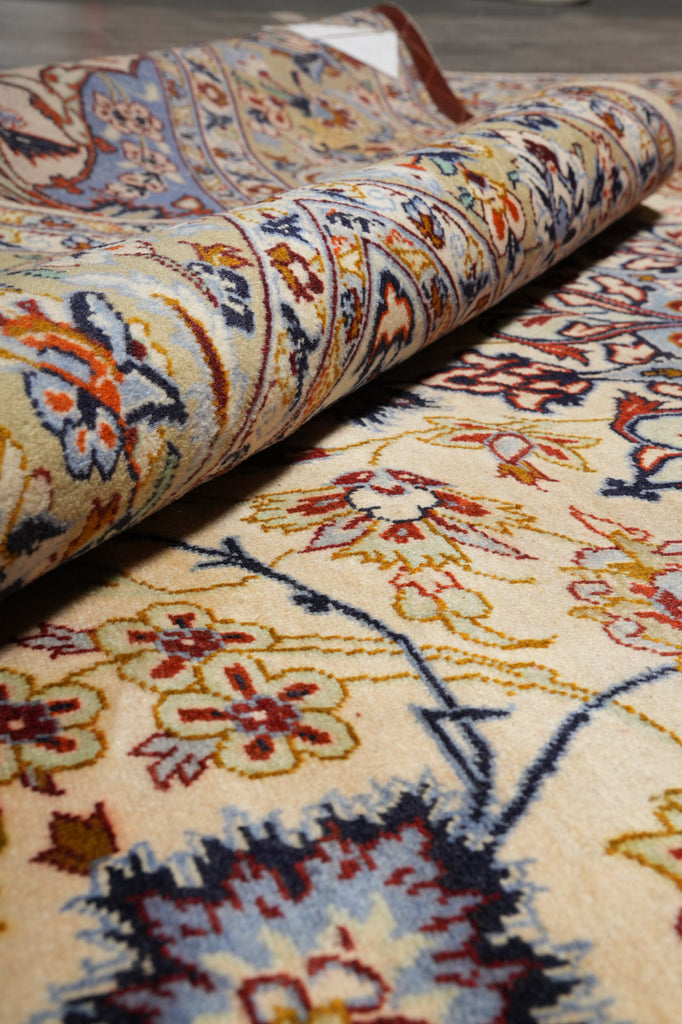 7.8 x 11.7 Persian Hand-Knotted Esfahan Najaf Wool Rug #PIX-11752