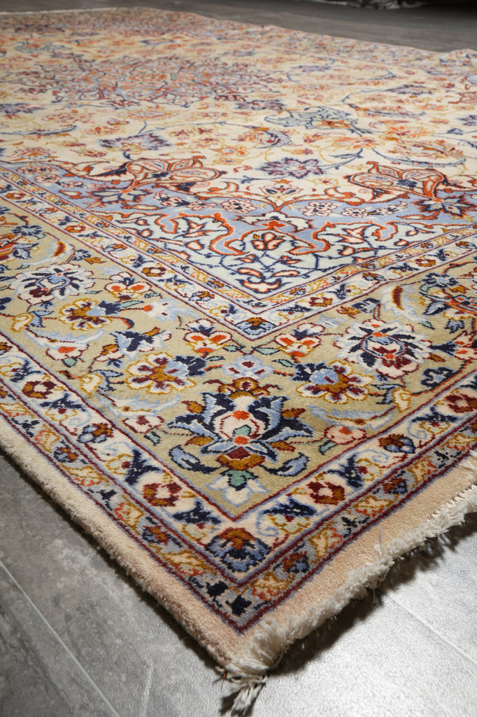 7.8 x 11.7 Persian Hand-Knotted Esfahan Najaf Wool Rug #PIX-11752